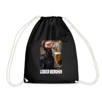 Delicious Beer Vulture - Drawstring Bag - black - Front