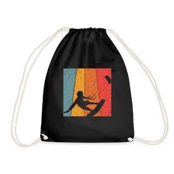Kitesurfing - Turnbeutel - Schwarz - Vorne