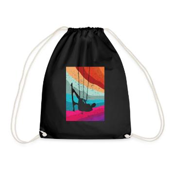 Kitesurfing - Turnbeutel - Schwarz - Vorne
