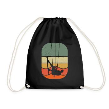 Kitesurfing - Turnbeutel - Schwarz - Vorne