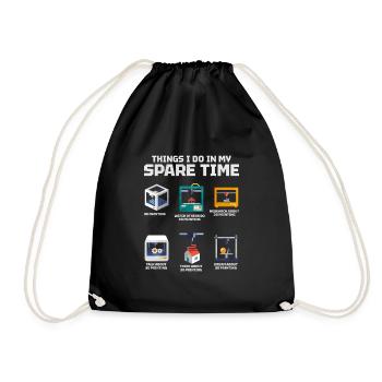 3D Printing - Drawstring Bag - black - Front