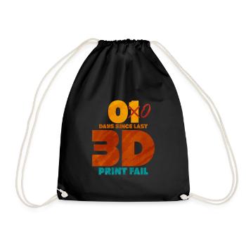 3D Printing - Drawstring Bag - black - Front