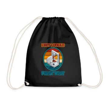 3D Printing - Drawstring Bag - black - Front