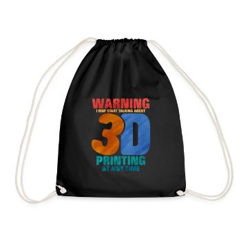 3d printing - Turnbeutel - Schwarz - Vorne