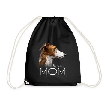 Borzoi Mama - Drawstring Bag - black - Front