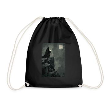 The Hermit Tarot - Drawstring Bag - black - Front