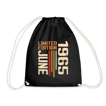 Juin 1965 Cadeau anniversaire Juin 1965 Rétro 1965 - Sac de sport léger - noir - Devant