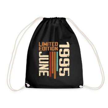 Juin 1995 Cadeau anniversaire Juin 1995 Rétro 1995 - Sac de sport léger - noir - Devant
