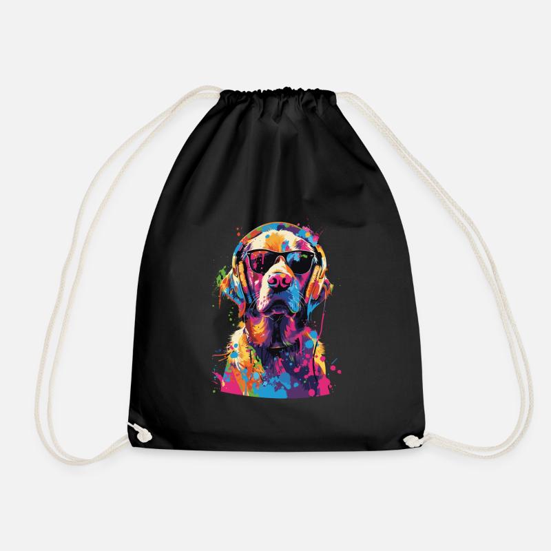 Golden Labrador - Turnbeutel - Schwarz