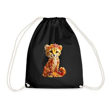 Cheetah Muesli - Drawstring Bag - black - Front
