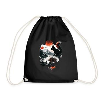 Écureuil - Sac de sport léger - noir - Devant