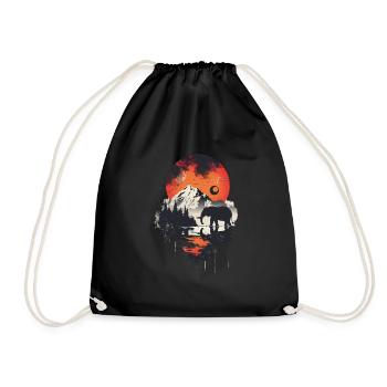 Éléphant - Sac de sport léger - noir - Devant