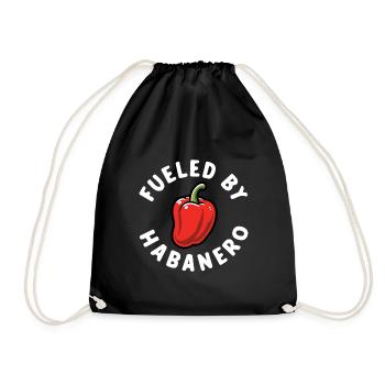 Alimenté Par Habanero Nourriture Épicée Poivre Fan Garçons Fille - Sac de sport léger - noir - Devant