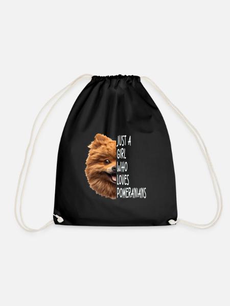 Pomeranian Girl Geschenk - Turnbeutel - Schwarz