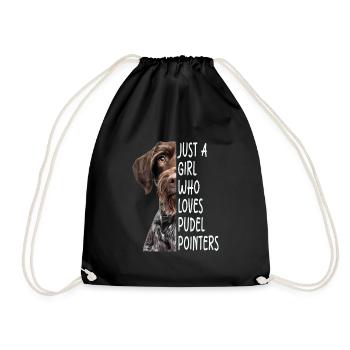 Caniche Pointer Girl Cadeau - Sac de sport léger - noir - Devant