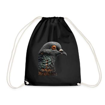 Dove - Drawstring Bag - black - Front