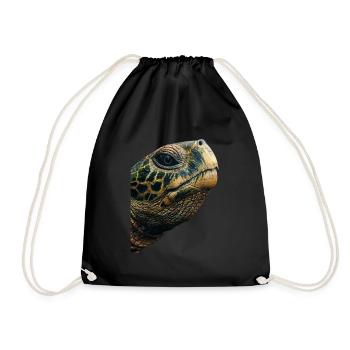 Turtle - Drawstring Bag - black - Front