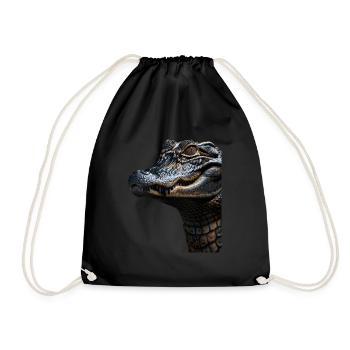 Alligator - Turnbeutel - Schwarz - Vorne