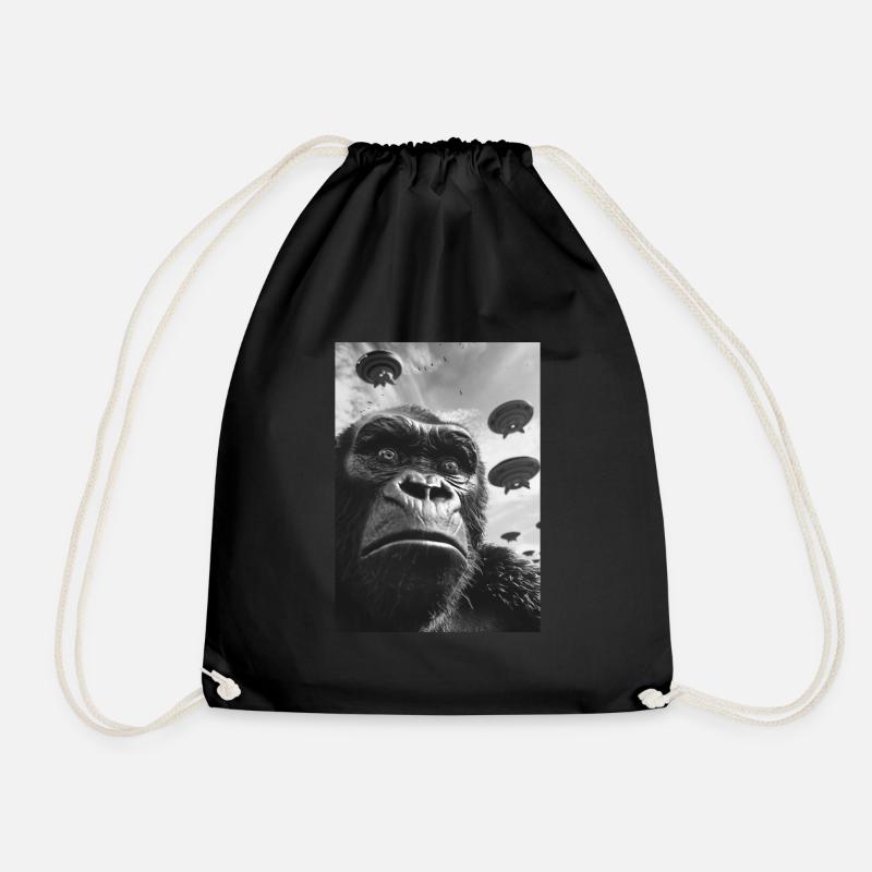 Gorille selfie OVNI - Sac de sport léger - noir