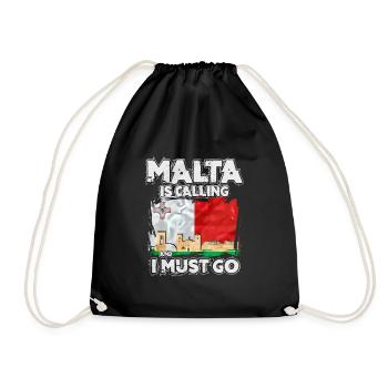 Malta - Turnbeutel - Schwarz - Vorne