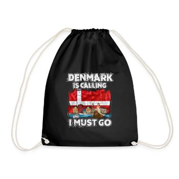 Denmark - Drawstring Bag - black - Front