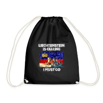 Liechtenstein - Turnbeutel - Schwarz - Vorne