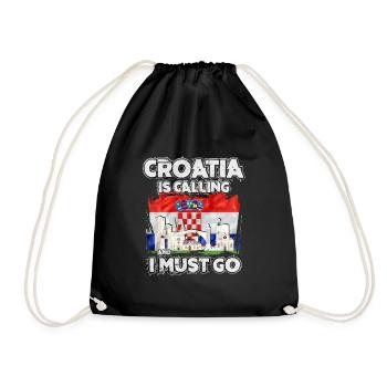Croatie (Hrvatska) - Sac de sport léger - noir - Devant