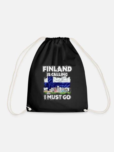 Finnland - Turnbeutel - Schwarz