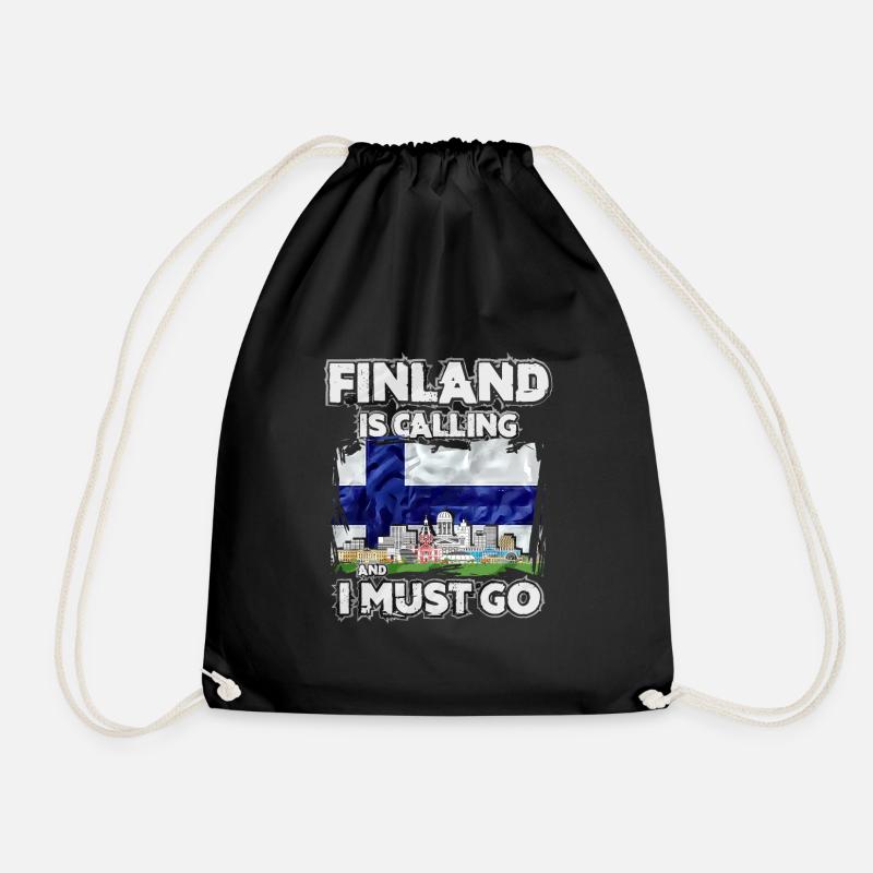 Finnland - Turnbeutel - Schwarz