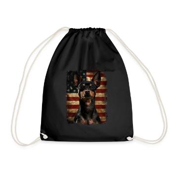 Pinscher nain Amérique États-Unis - Sac de sport léger - noir - Devant