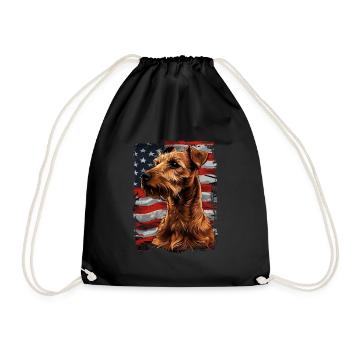 Irish Terrier America Usa - Drawstring Bag - black - Front