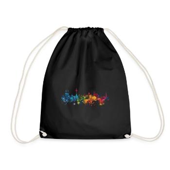 Saalfeld Saale - Drawstring Bag - black - Front