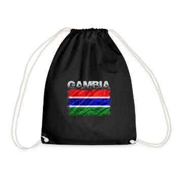 Gambia - Drawstring Bag - black - Front