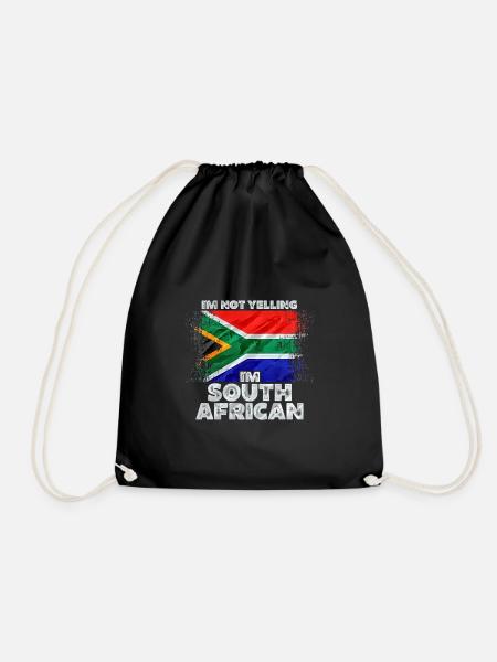 Südafrika - Turnbeutel - Schwarz