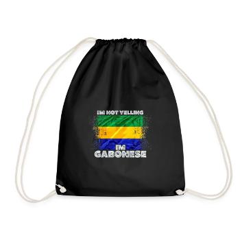 Gabon - Drawstring Bag - black - Front