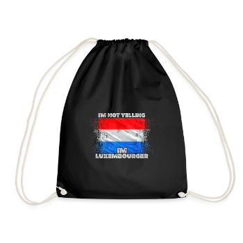Luxembourg - Drawstring Bag - black - Front