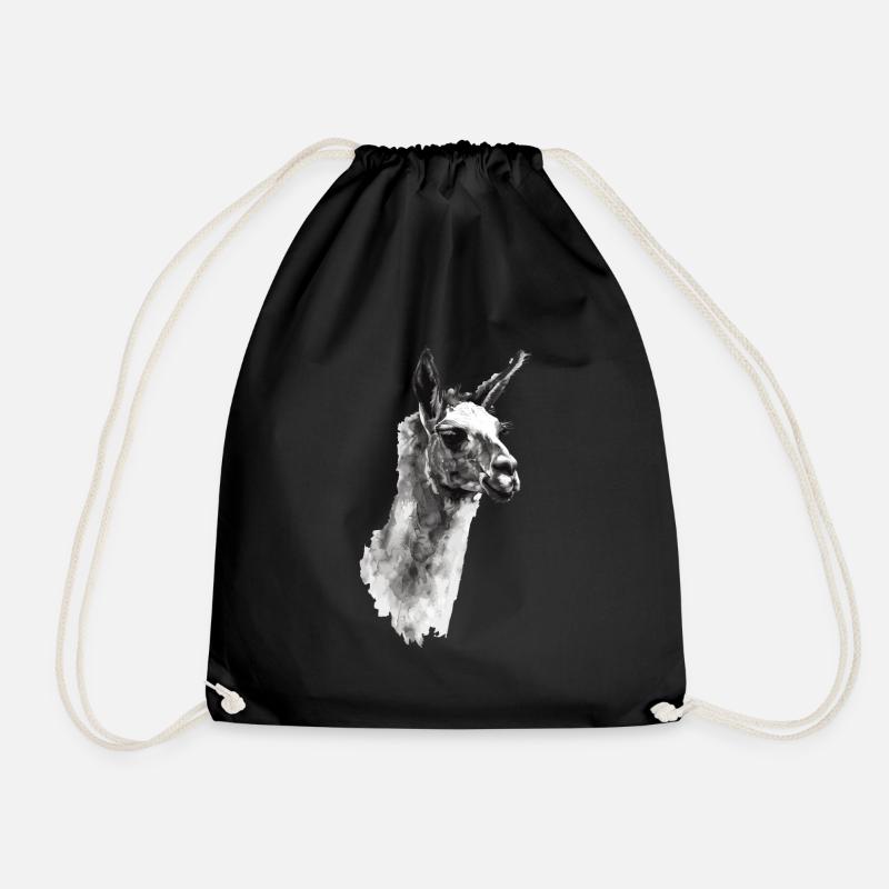 Lama - Turnbeutel - Schwarz