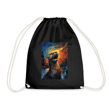 Otter - Drawstring Bag - black - Front