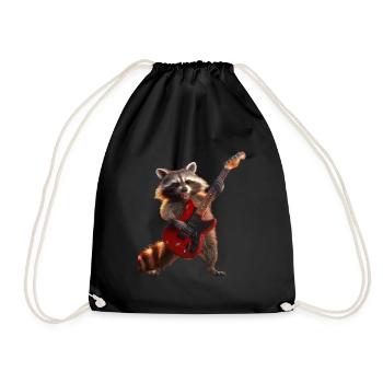 Raton laveur - Sac de sport léger - noir - Devant