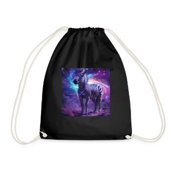 Zebra - Drawstring Bag - black - Front