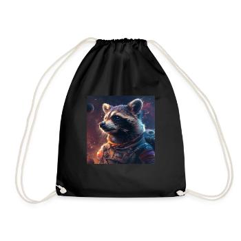 Raton laveur - Sac de sport léger - noir - Devant