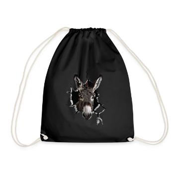 Donkey - Drawstring Bag - black - Front