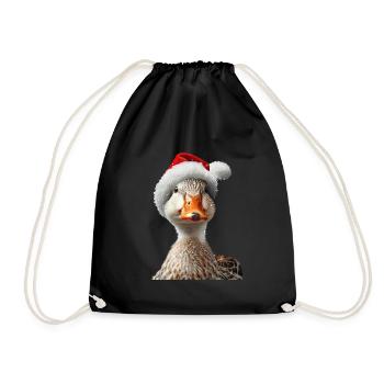 Ente - Turnbeutel - Schwarz - Vorne