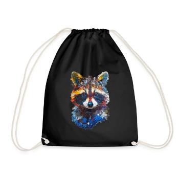 Raton laveur - Sac de sport léger - noir - Devant