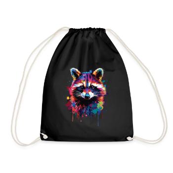 Raton laveur - Sac de sport léger - noir - Devant