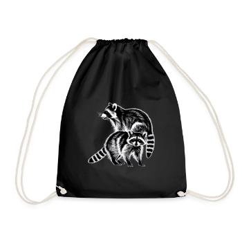 Raton laveur - Sac de sport léger - noir - Devant