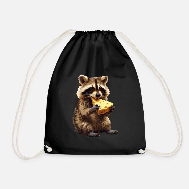 Waschbär - Turnbeutel - Schwarz