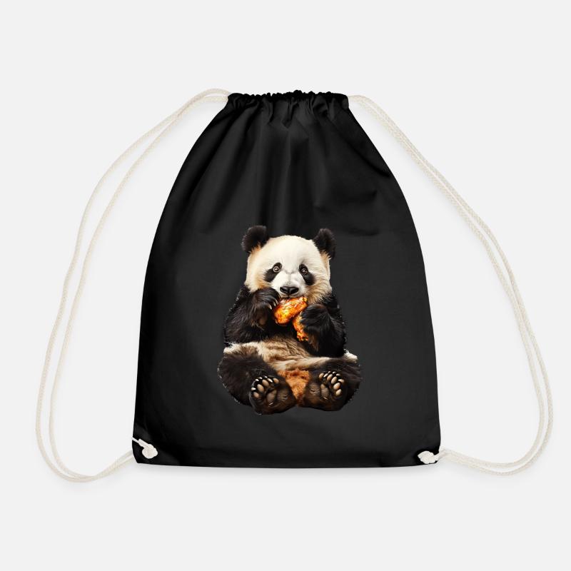 Panda - Turnbeutel - Schwarz