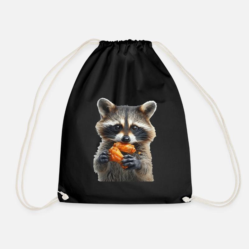 Waschbär - Turnbeutel - Schwarz