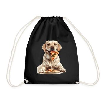 Labrador Retriever - Drawstring Bag - black - Front